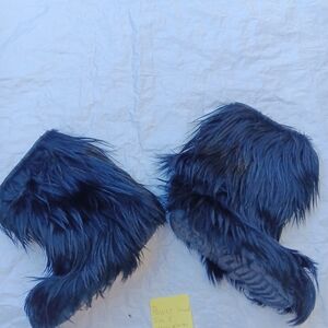 Women's Faux Fur Winter Boots - Black